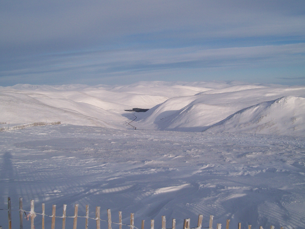 Looking north from Meall Odhar. Feb 2009.