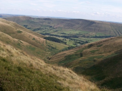 Edale from Kinder Scout. Aug 2009.