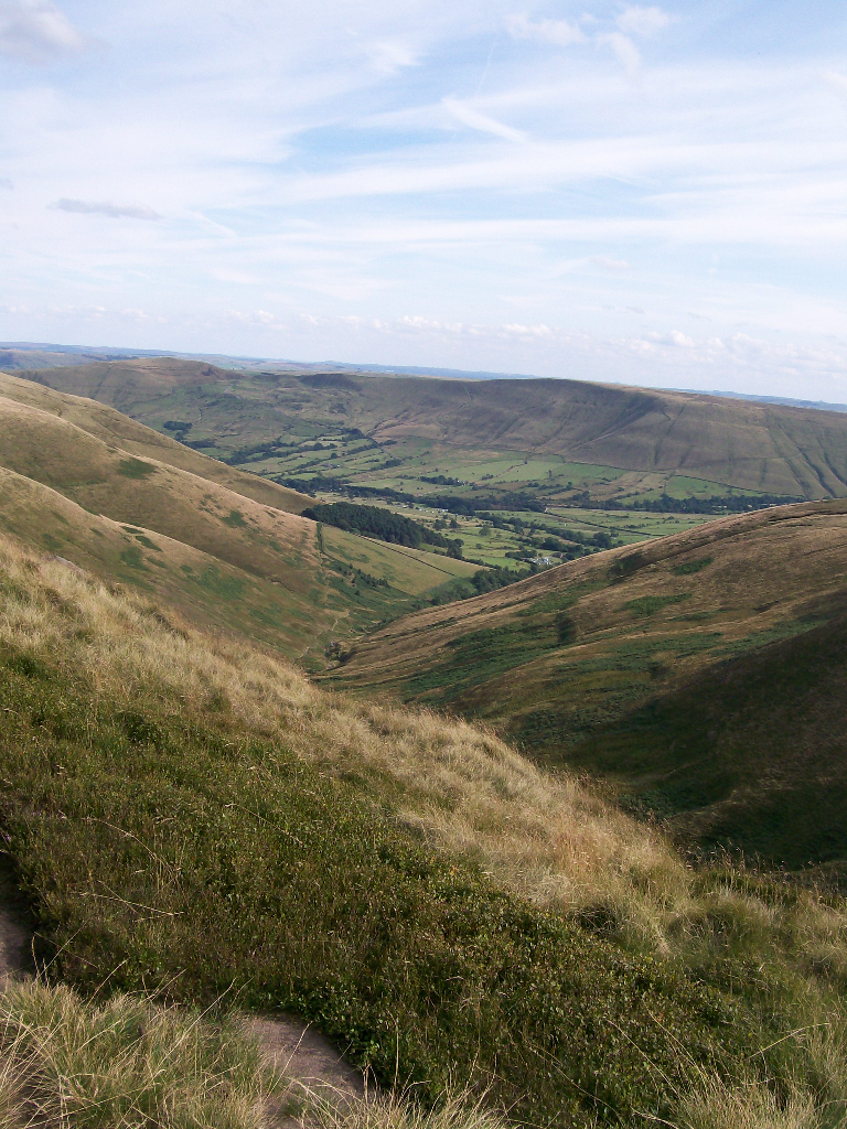 Edale from Kinder Scout. Aug 2009.