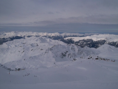 View from the top of the Glacier de Bellecôte, La Plagne, Jan 2010.
