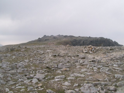 Approaching the summit of Glyder Fawr, May 2010.