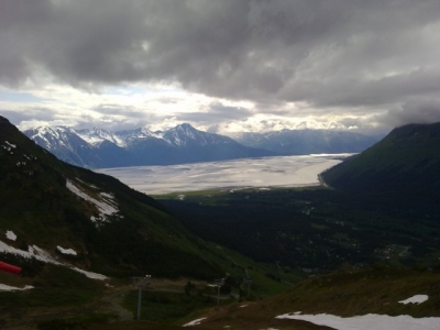 The Turn Again Arm, viewed from the top of the Alyeska Cable Car. June 2011.