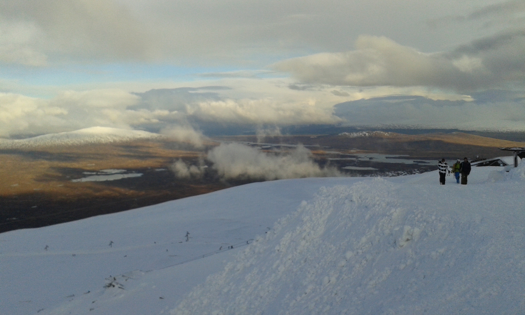 Looking south from the top of the Wall T-Bar. Feb 2014.