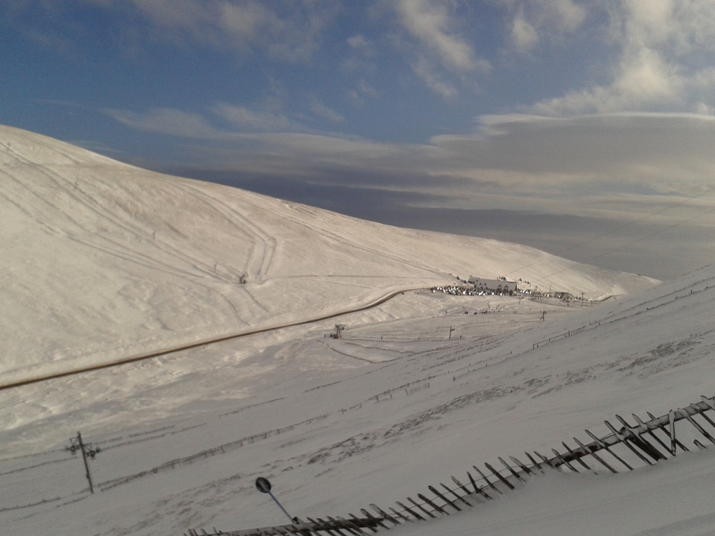 The base area viewed from the Falcon poma. Jan 2015.