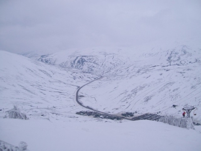 View from the top of the Cairnwell, Feb 2010.