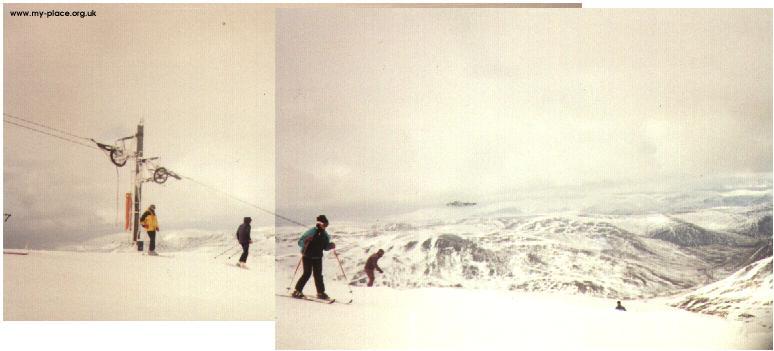 The view from the top of Glas Maol, March 1996.