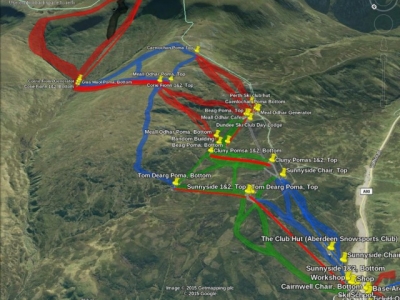 Glenshee, Sunnyside to Glas Moal map.