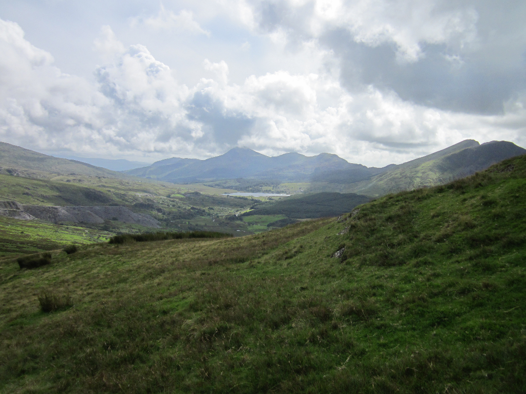 Moel Hebog from Moel Cynghorion. Aug 2015.