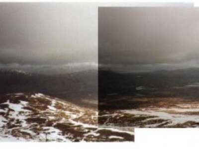 Panoramic view from top of Meall a' Buiridh, Feb 1999