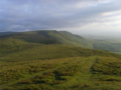 Looking west from Twmpa in the Black Mountains, South Wales.