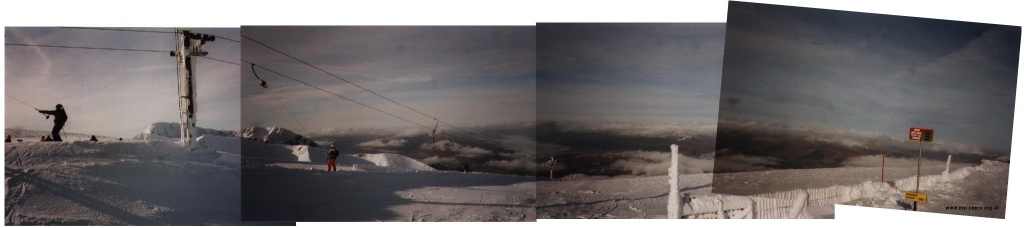 Panoramic view from top of summit button.