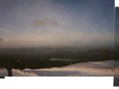 View from the top of the (now dismantled) White Lady T-Bar. Jan 2000.