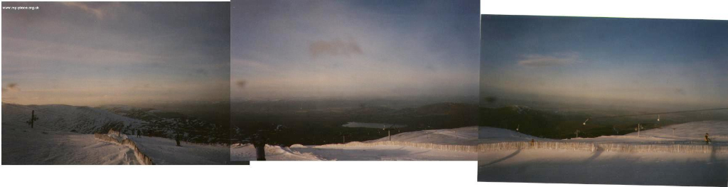 View from the top of the (now dismantled) White Lady T-Bar. Jan 2000.